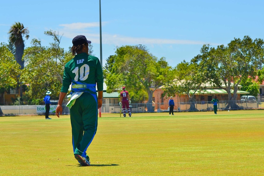 East Asia Pacific fielding at the 2018 Australian Country Cricket Championships.