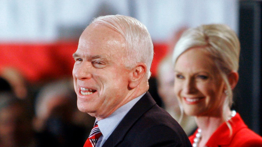 John McCain and his wife Cindy in 2008