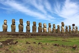 Fifteen moai at Ahu Tongariki.