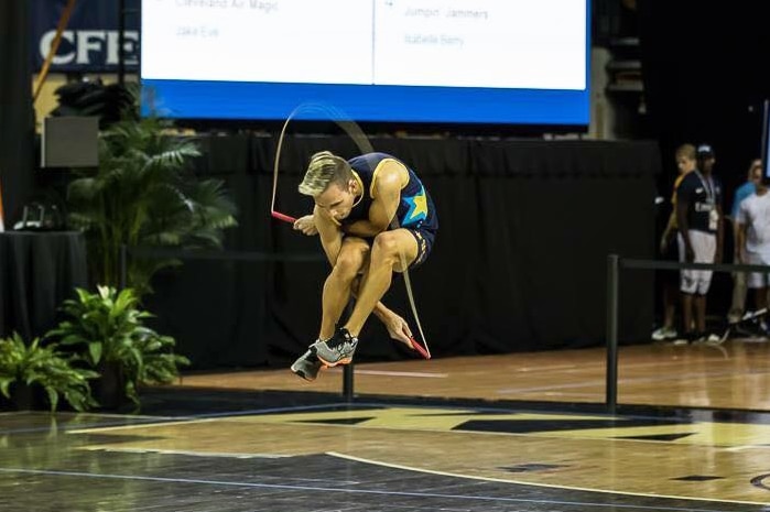 Jake Eve at the World Jump Rope Championships in June 2017.