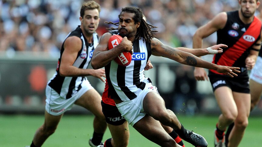 Harry O'Brien on the burst for Collingwood