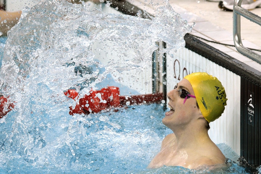 Matthew Cowdrey celebrates another gold