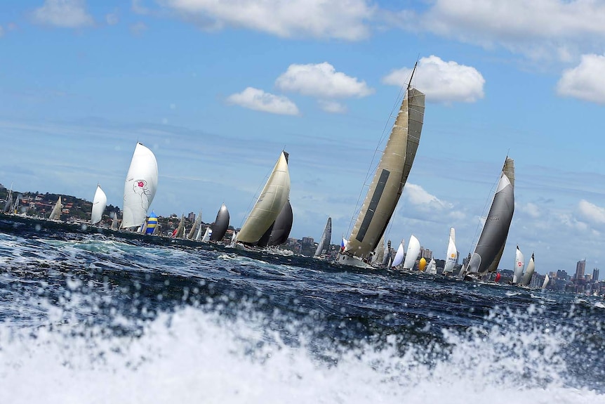 Yachts jostle for position