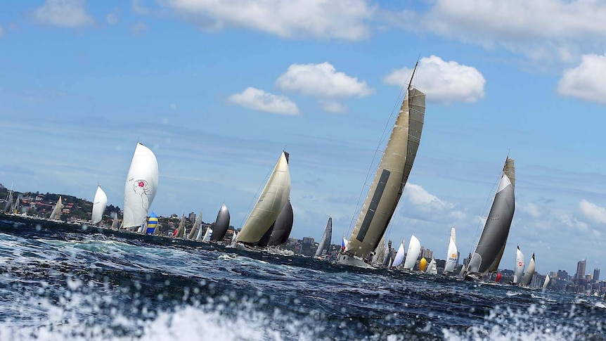 Yachts jostle for position