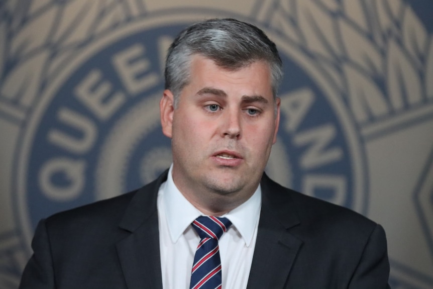 Queensland Police Minister Mark Ryan speaks at Police Headquarters 