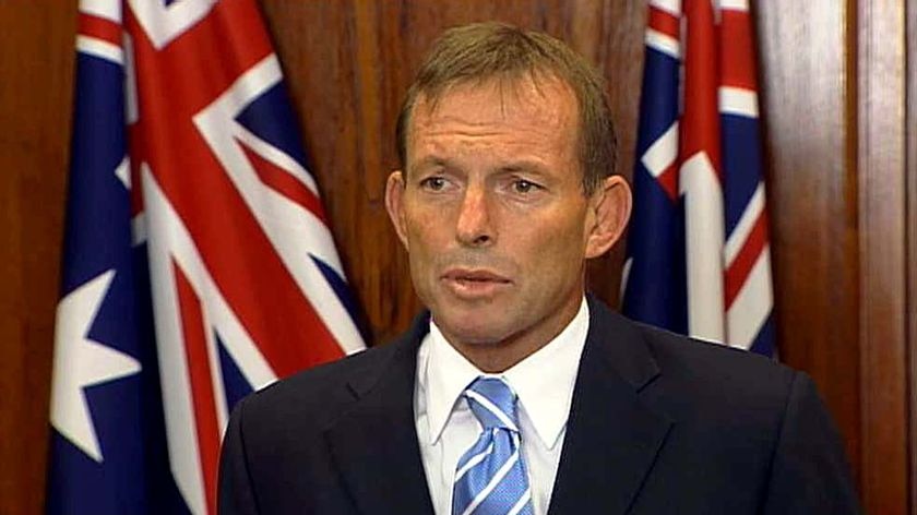 Hat in the ring: Tony Abbott announcing he will stand this morning