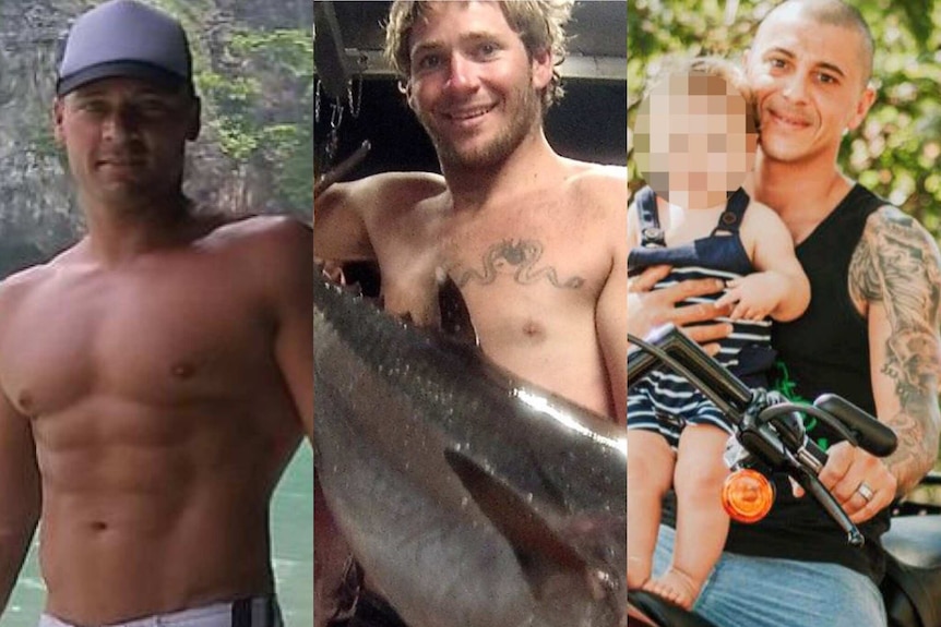 Eli Tonks, Zach Feeney, and Chris Sammut are missing after their trawler sank off the Queensland coast.