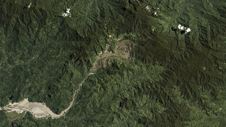 A satellite shot of a mine