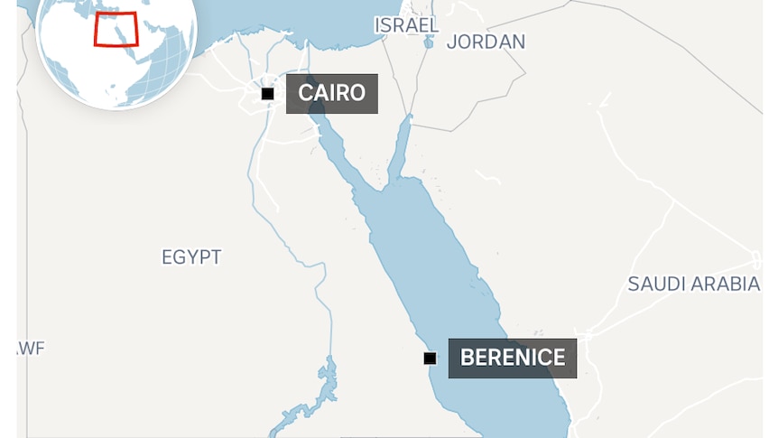 A map highlighting Cairo and Bernice