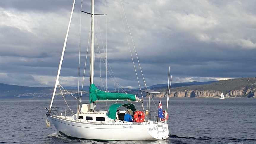 a yacht on a bay