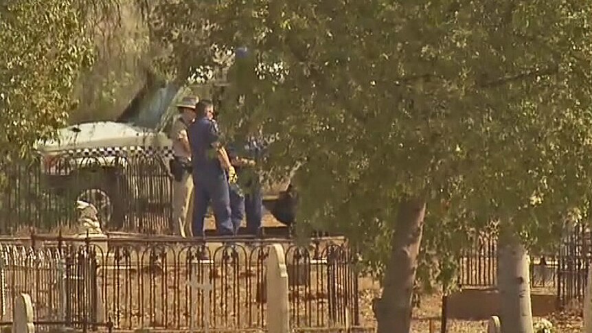 Police are excavating a shallow grave at Quorn cemetery