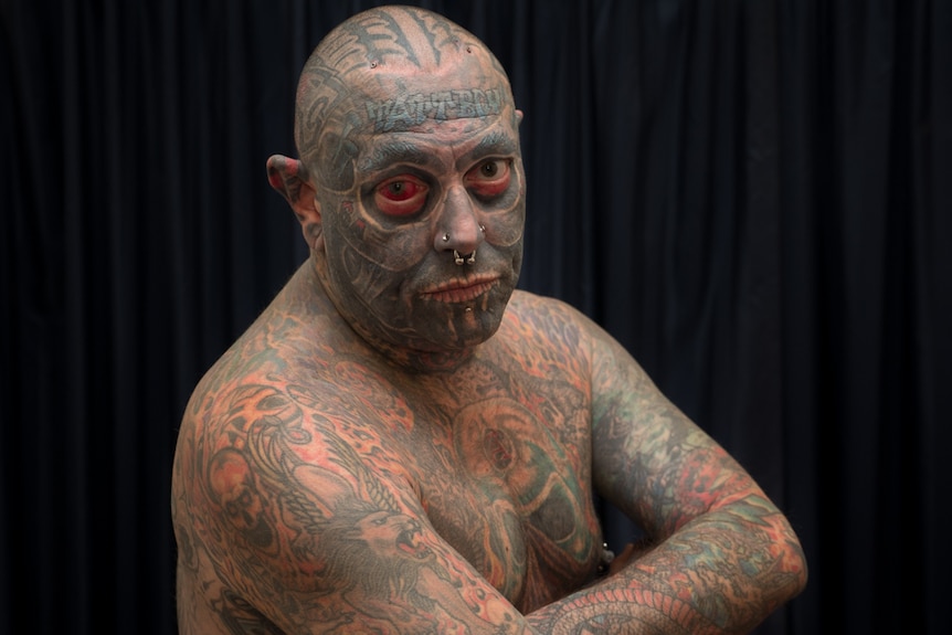 Tattboy Holden: Meet the man covered head to toe, and even an eye, in  tattoos - ABC News