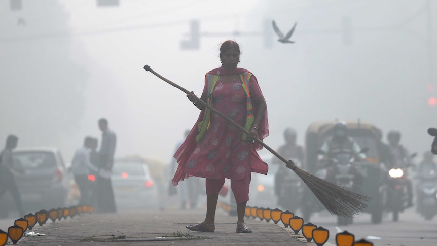 New Delhi enveloped in thick haze as pollution hits hazard levels