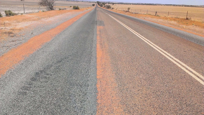 A long bitumen road in country WA.