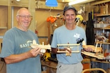 Ric Lord and Marcus Jensen at the Majura Men's Shed.