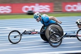 A wheelchair race 