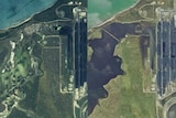 A Queensland Government satellite image of the Caley Wetlands.