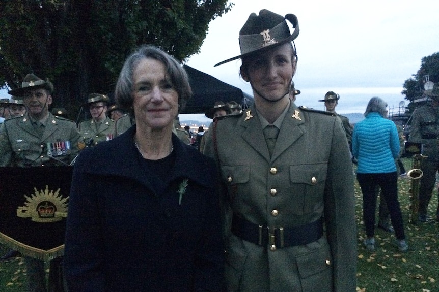 Governor of Tasmania Kate Warner joined morning crowds and dignitaries for the Hobart Dawn Service.