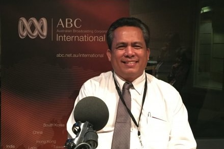 Cambodian political analyst Kem Ley at ABC International's studio in Melbourne