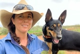 Aticia Great poses for photo with her kelpie Gossip