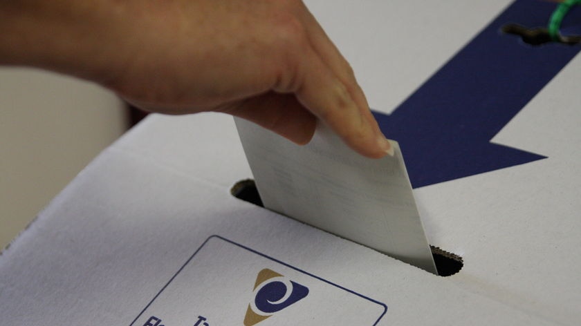The ballot box in an election in Australia.