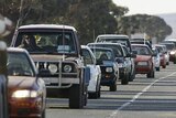 Copper Coast Highway traffic jams at Port Wakefield