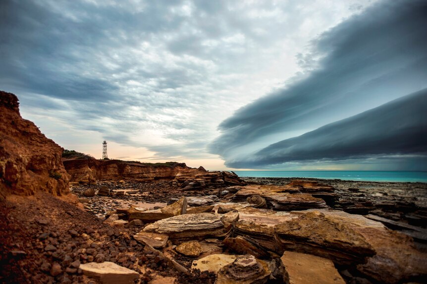 Storm clounds over Gantheaume Point in Broome