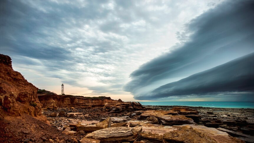 Storm clounds over Gantheaume Point in Broome