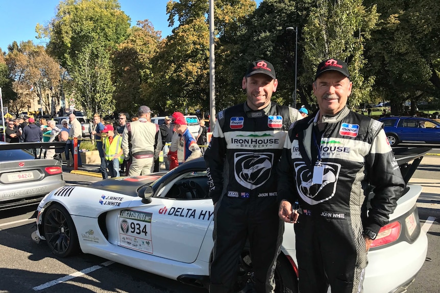 2017 Targa Tasmania winners Jason and John White
