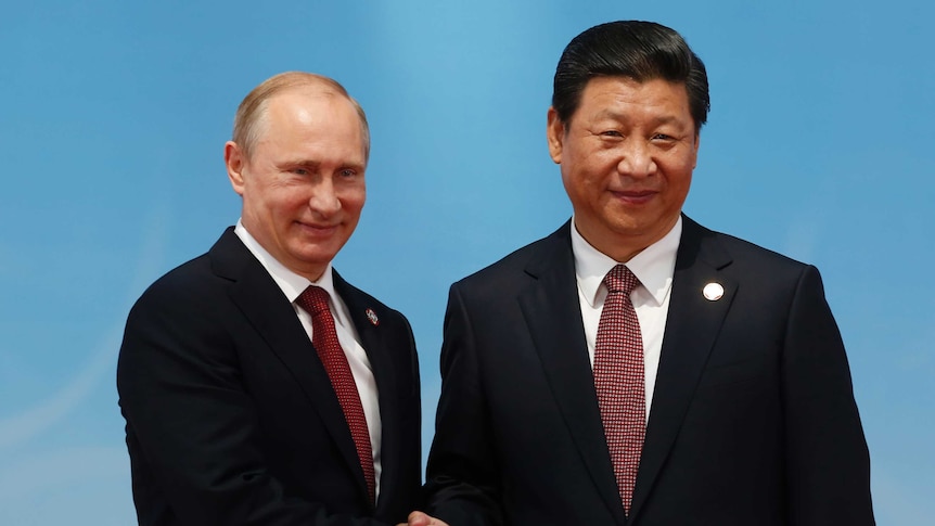 Russian president Vladimir Putin and Chinese president Xi Jinping