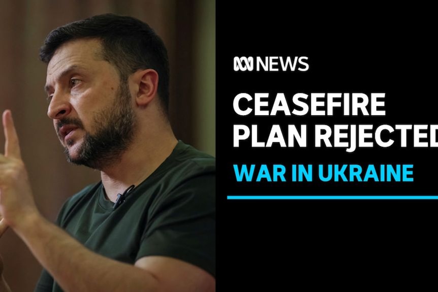 Ceasefire Plan Rejected, War in Ukraine: Ukrainian President Volodymyr Zelenskyy speaking.