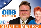 Election poster of Richard Eldridge with Pauline Hanson