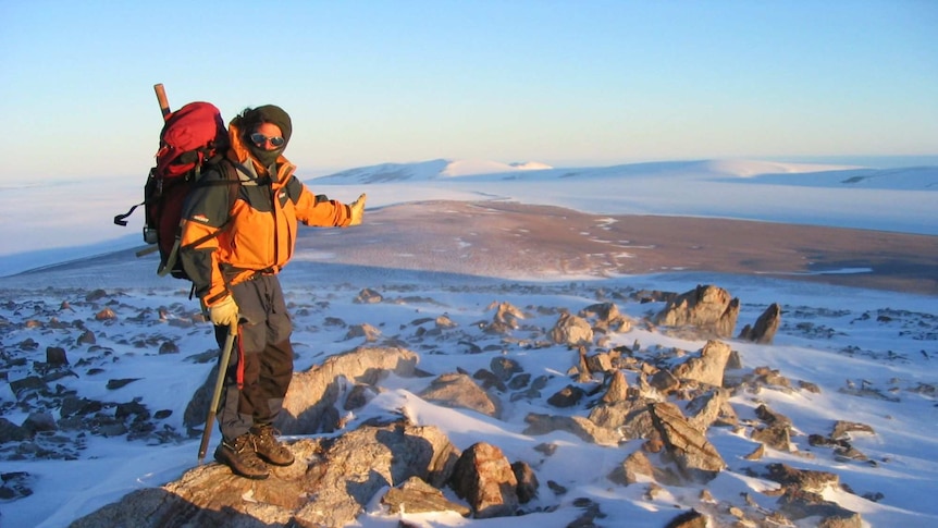 Assistant professor Duanne White in Antarctica
