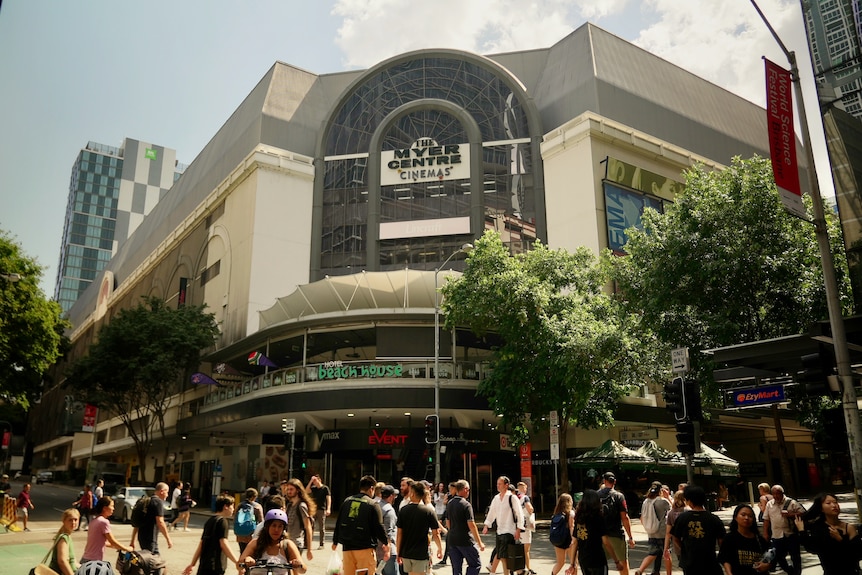 Myer in The Myer Centre in Brisbane CBD, people walking past