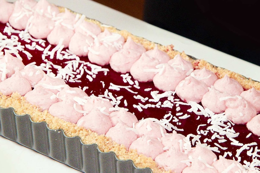 Close up photo of a the Iced Vo-Vo tart.