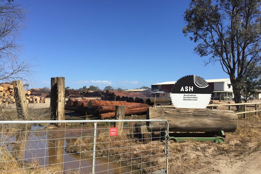 Exterior of Australian Sustainable Hardwoods in Heyfield Victoria.