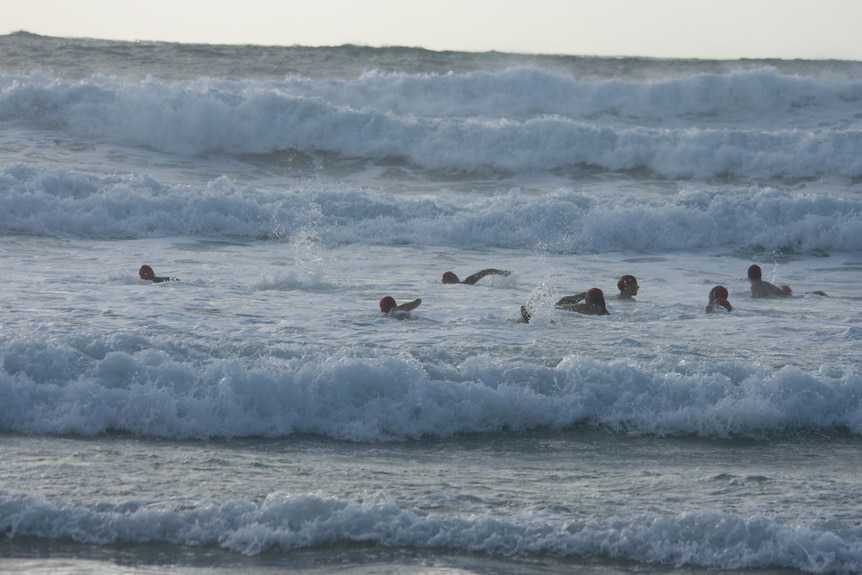 The swim test in big, messy surf