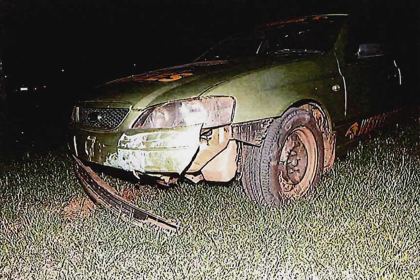 Old green ford falcon car used to fatally injure Ms R Rubuntja. 
