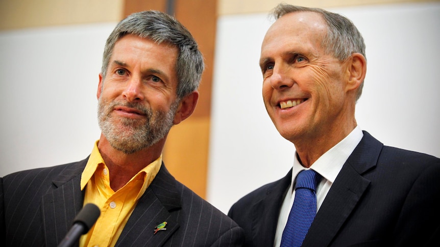 Bob Brown and his partner Paul Thomas.