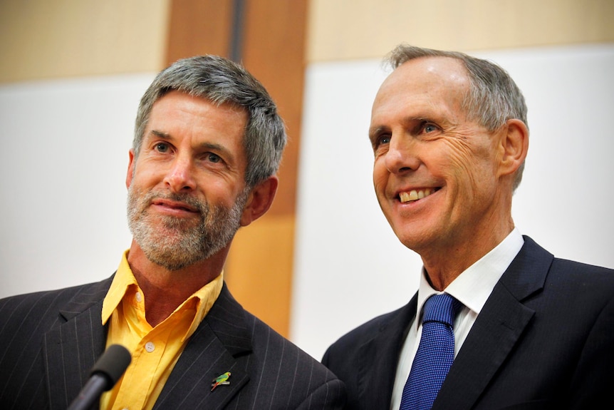 Bob Brown and his partner Paul Thomas.