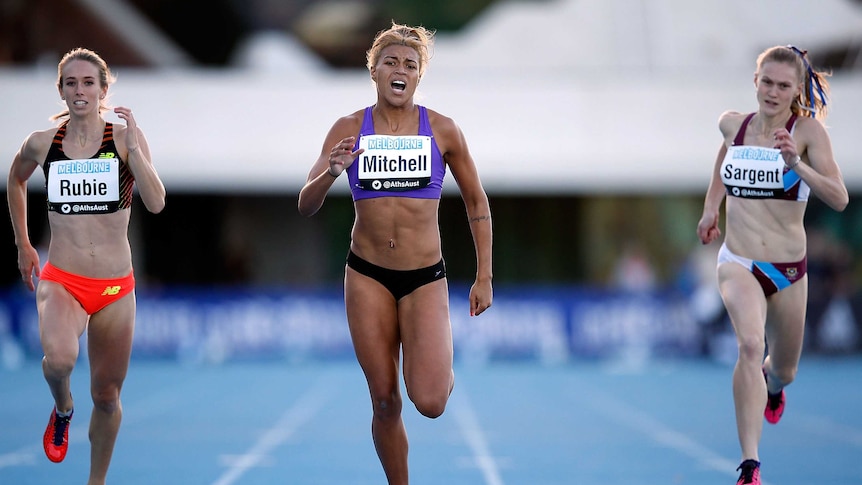 Breakthrough win ... Morgan Mitchell claiming the national 400 metres title in Melbourne