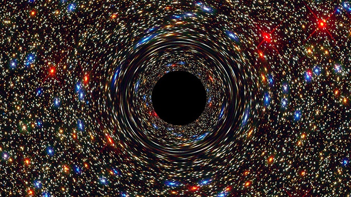 Simulation of a black hole