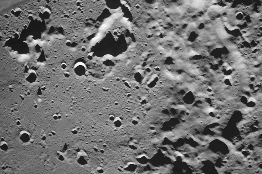 Photo of a moon crater 