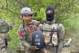 Two masked soldiers in Ukraine 