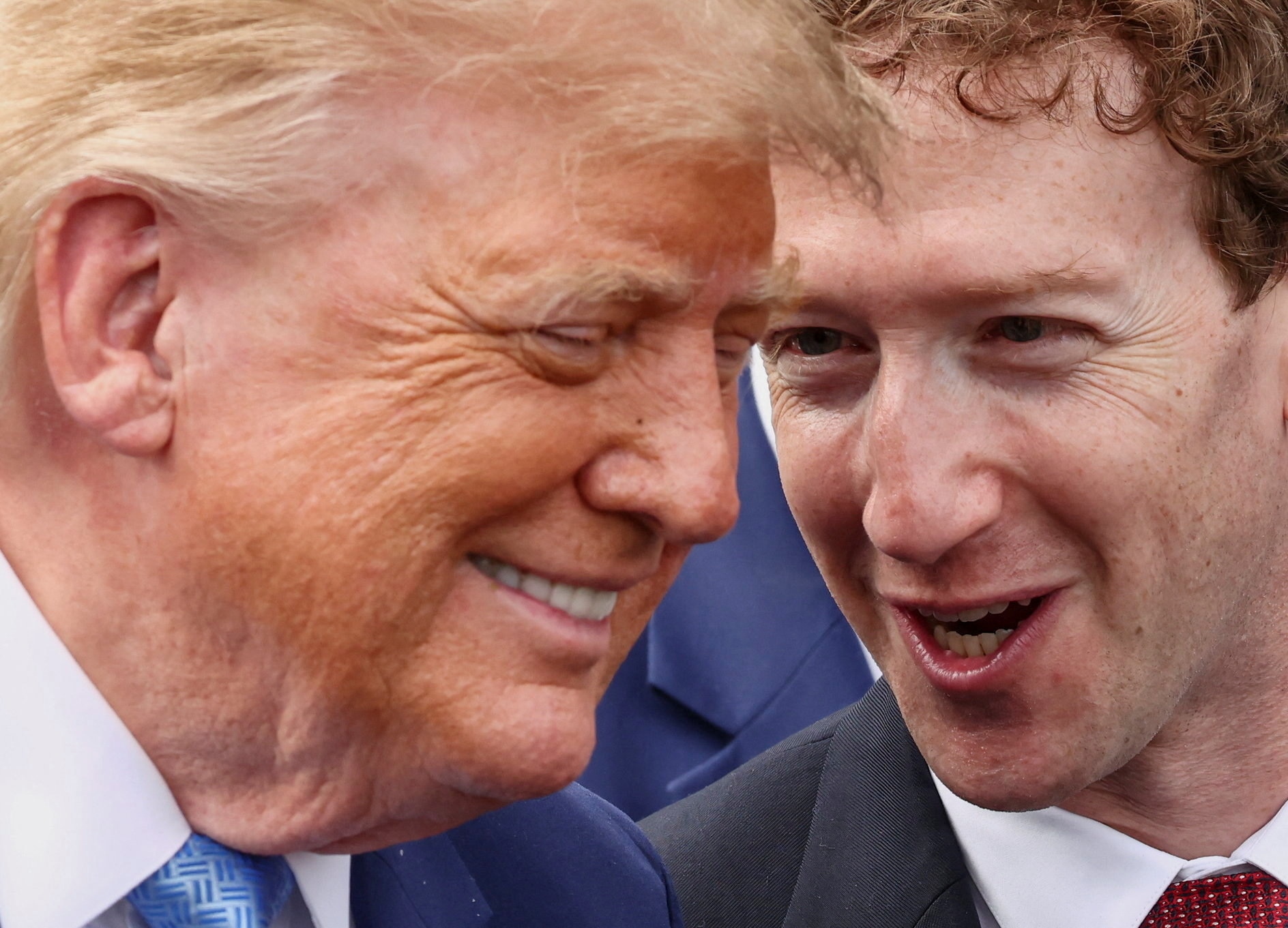 Mark Zuckerberg speaks to Donald Trump.