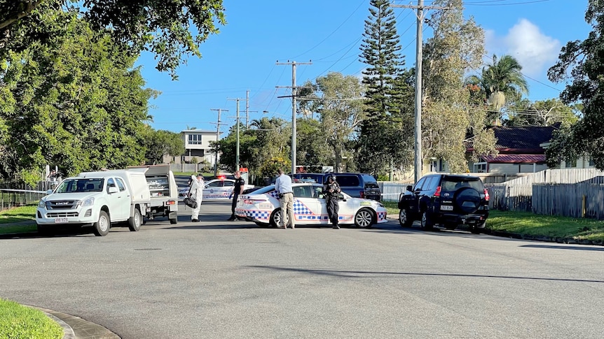 Police cordon off a suburban street