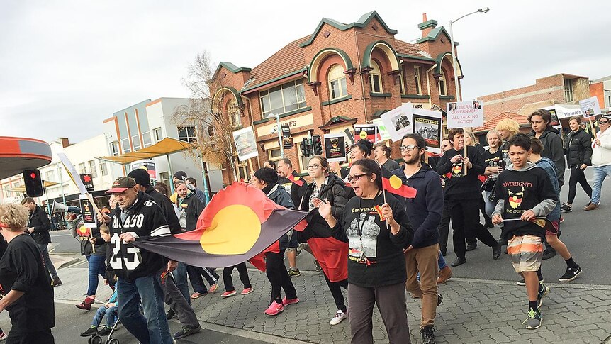 Tasmania's Aboriginal community marches in Burnie