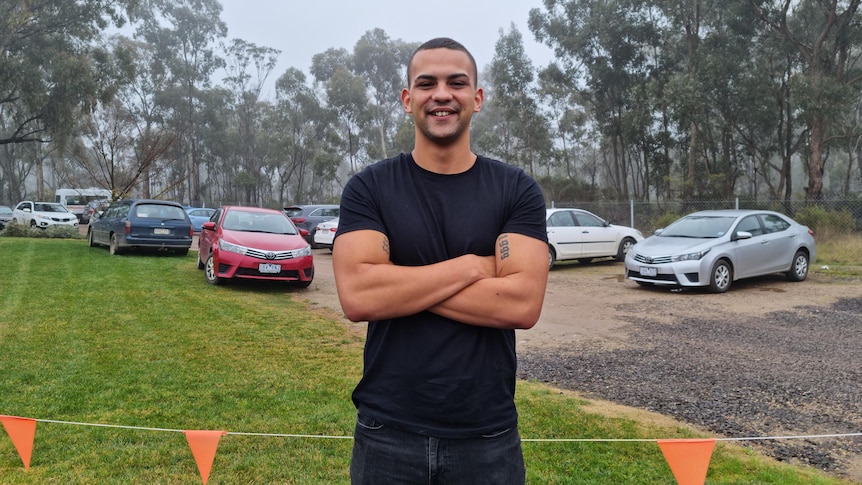 A man standing outside