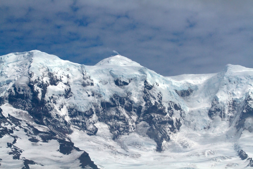 Big Ben on Heard Island erupting