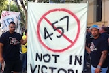 Unions protest against 457 work visas